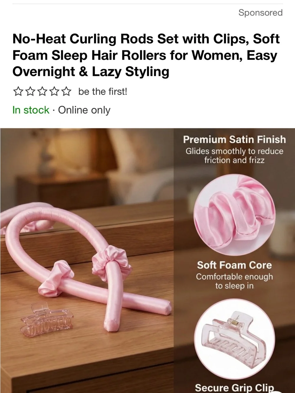 Heatless Curls Kit – Pink